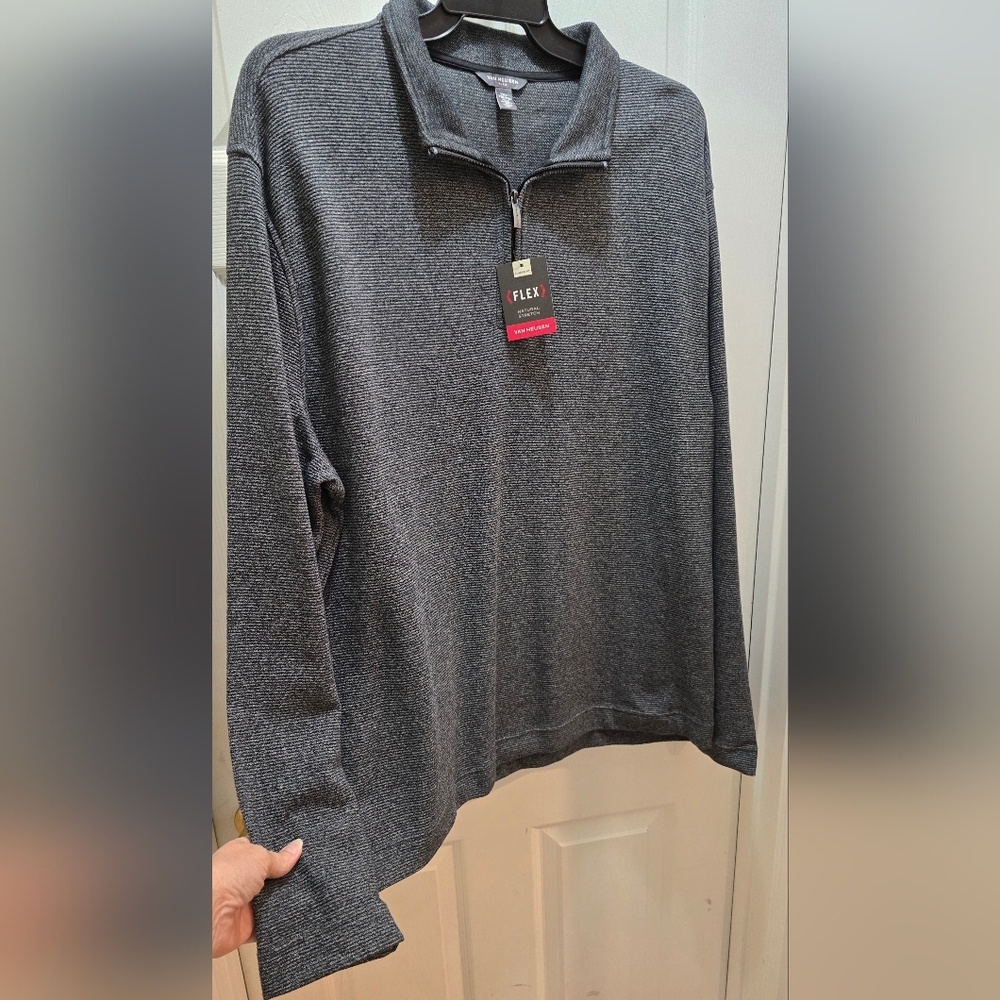 Van Heusen Charcoal Zip-Up Sweater Xxl